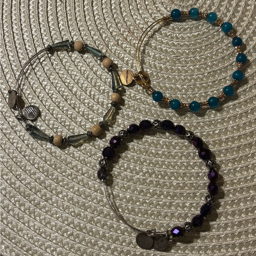 Alex and Ani - Set of 3 beaded color bracelets
